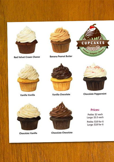 Cupcake Menu