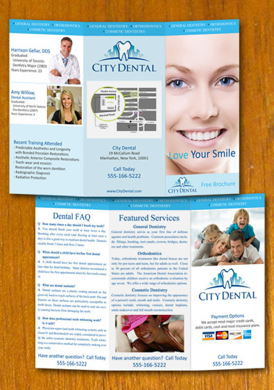 Dentist and Dental Brochures