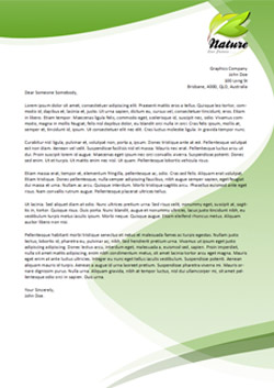 Nature Letterhead