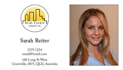 Real Estate Agent Business Card