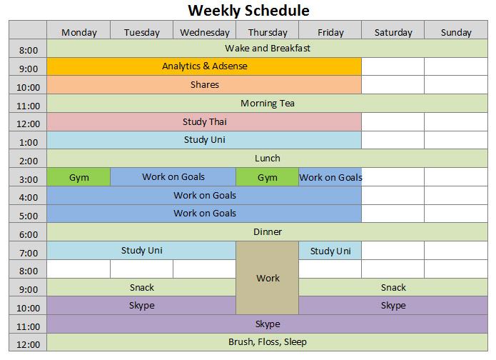 Weekly Schedule